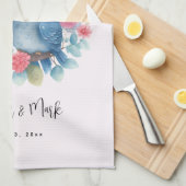 Eigenaren in de liefde Zitten op een Boom Tak Wedd Theedoek (Quarter Fold)