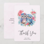 Eigenaren in de liefde Zitten op een boomafdeling  Bedankkaart (Voorkant / Achterkant)