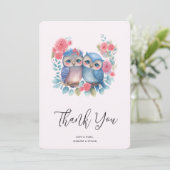 Eigenaren in de liefde Zitten op een boomafdeling  Bedankkaart (Staand voorkant)