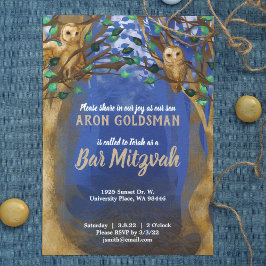 Eigenaren, Misty Forest, Blue, Beige Bar Mitzvah I Kaart