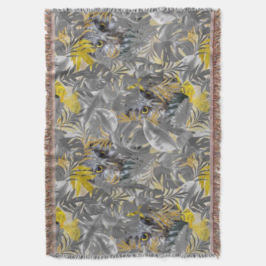 Eigenaren, piek, doorheen, grijs en geel, bladeren deken (Voorkant Verticaal)