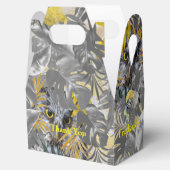 Eigenaren - Plant bladeren in grijze/gele 2021 kle Bedankdoosjes (Geopend)