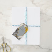 Eigenaren - Plant bladeren in grijze/gele 2021 kle Cadeaulabel (Met Touw)