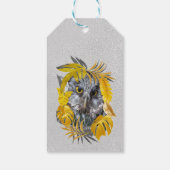 Eigenaren - Plant bladeren in grijze/gele 2021 kle Cadeaulabel (Achterkant)