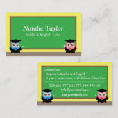 Eigenaren van afstuderen, persoonlijke aanspreekst contactkaartje (Voorkant / Achterkant)