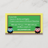 Eigenaren van afstuderen, persoonlijke aanspreekst contactkaartje (Achterkant)