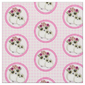 Eigenaren van Cute Pink White Gingham Play Stof (Close Up)