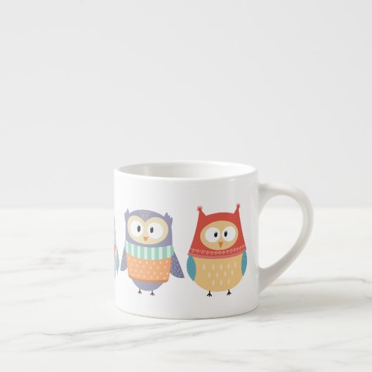 Eigenaren van Cute Wintry Pastel Espresso Kop (Rechts)