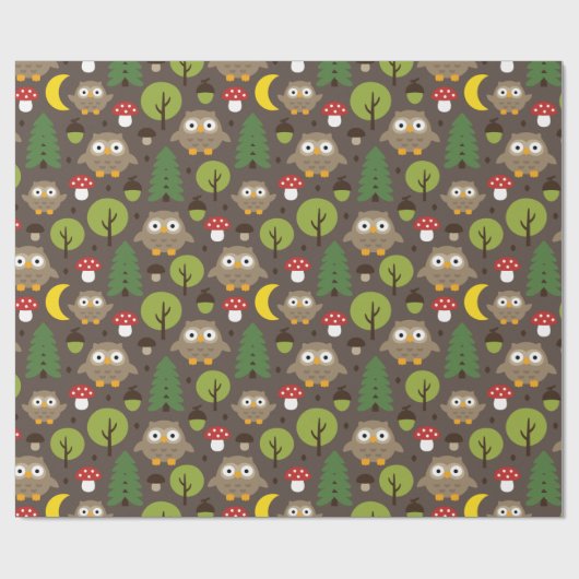 Eigenaren van het bospakpapier cadeaupapier (Vlak)