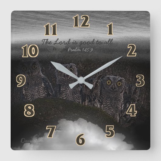 Eigenaren van scriptpsalm vierkante klok (Voorkant)