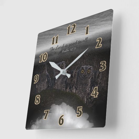 Eigenaren van scriptpsalm vierkante klok (Hoek)