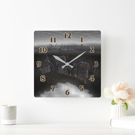 Eigenaren van scriptpsalm vierkante klok (Huis)