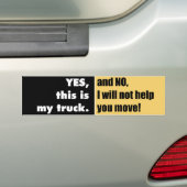 Eigenaren van vrachtwagens bumpersticker (Op auto)