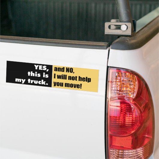 Eigenaren van vrachtwagens bumpersticker (Op Truck)