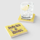 Eigenaren zijn een hoofdje. stenen onderzetter (Zijkant)