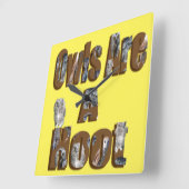 Eigenaren zijn een hoofdje. vierkante klok (Hoek)