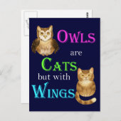 Eigenaren zijn katten met vleugels briefkaart (Voorkant / Achterkant)