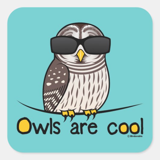 Eigenaren zijn koel vierkante sticker (Voorkant)