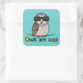 Eigenaren zijn koel vierkante sticker (Tas)