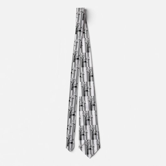 Eigenaren zwart en wit stropdas (Achterkant)