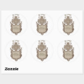 Eigendom boekplaat Ex Libris Wapen Ronde Sticker (Vel)