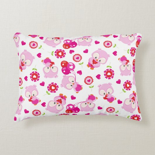 Eigendom, kotelbezit, roze bezit, hart accent kussen (Voorkant)