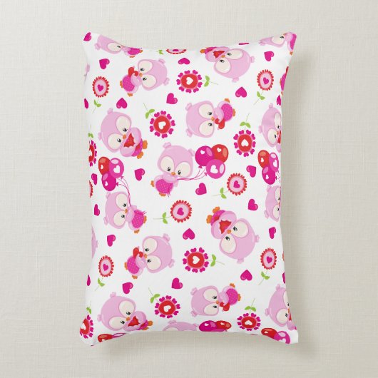 Eigendom, kotelbezit, roze bezit, hart accent kussen (Voorkant(Verticaal))