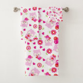 Eigendom, kotelbezit, roze bezit, hart bad handdoek (Insitu)