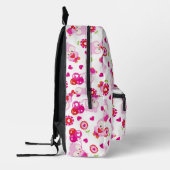 Eigendom, kotelbezit, roze bezit, hart bedrukte rugzak (Links)