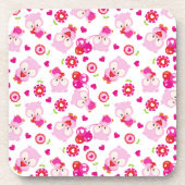 Eigendom, kotelbezit, roze bezit, hart bier onderzetter (Voorkant)