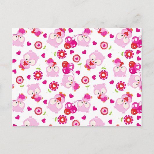 Eigendom, kotelbezit, roze bezit, hart briefkaart (Voorkant)