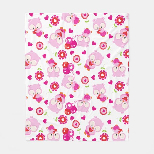 Eigendom, kotelbezit, roze bezit, hart fleece deken (Voorkant)