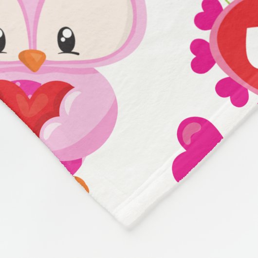 Eigendom, kotelbezit, roze bezit, hart fleece deken (Hoek)