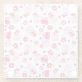 Eigendom, kotelbezit, roze bezit, hart glazen onderzetter (Achterkant)