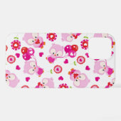 Eigendom, kotelbezit, roze bezit, hart iPhone hoesje (Achterkant horizontaal)