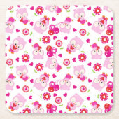 Eigendom, kotelbezit, roze bezit, hart kartonnen onderzetters (Voorkant)