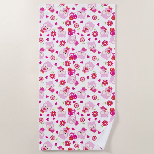 Eigendom, kotelbezit, roze bezit, hart strandlaken (Voorkant)