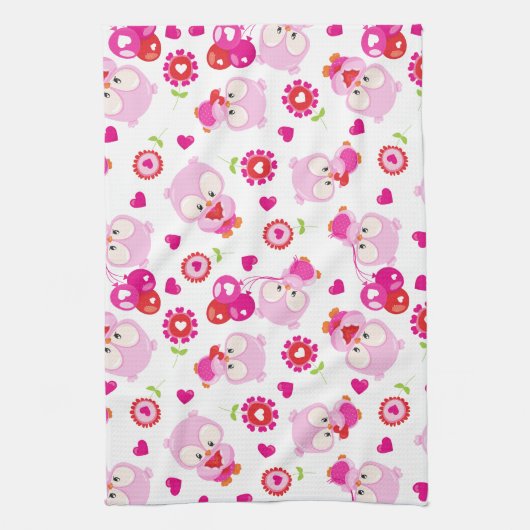 Eigendom, kotelbezit, roze bezit, hart theedoek (Verticaal)