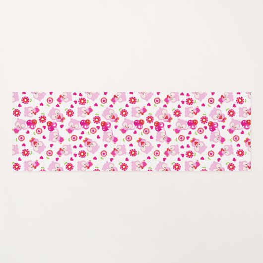 Eigendom, kotelbezit, roze bezit, hart yogamat (Voorkant (horizontaal))