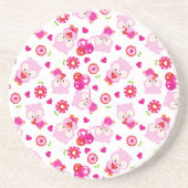 Eigendom, kotelbezit, roze bezit, hart zandsteen onderzetter (Voorkant)