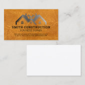 Eigendom Logo | Bruine lederen achtergrond Visitekaartje (Voorkant / Achterkant)