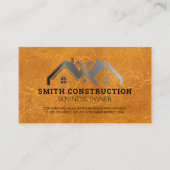 Eigendom Logo | Bruine lederen achtergrond Visitekaartje (Voorkant)