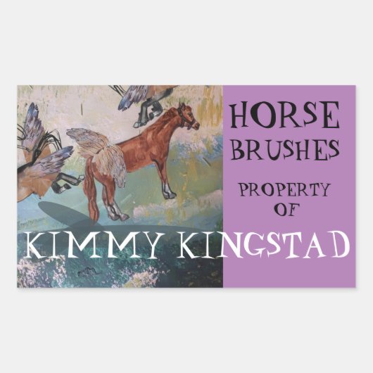 EIGENDOM RECHTHOEKIGE STICKER (Voorkant)