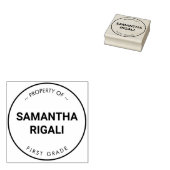 Eigendom van aangepaste naam Classroom Stamp Rubberstempel (Gestempeld)