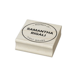 Eigendom van aangepaste naam klaslokaalstempel rubberstempel