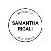 Eigendom van aangepaste naam klasstempel rubberstempel (Afrduk)