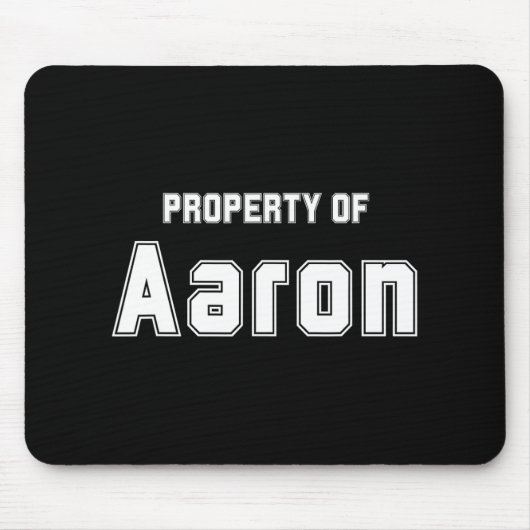 Eigendom van Aaron Funny Bachelorette Cadeaus voor Muismat (Voorkant)