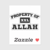 Eigendom van Allah Modern islamitisch Sticker (Vel)