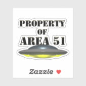 Eigendom van Area 51 Sticker (Vel)