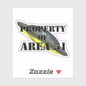 Eigendom van Area 51 Sticker (Vel)